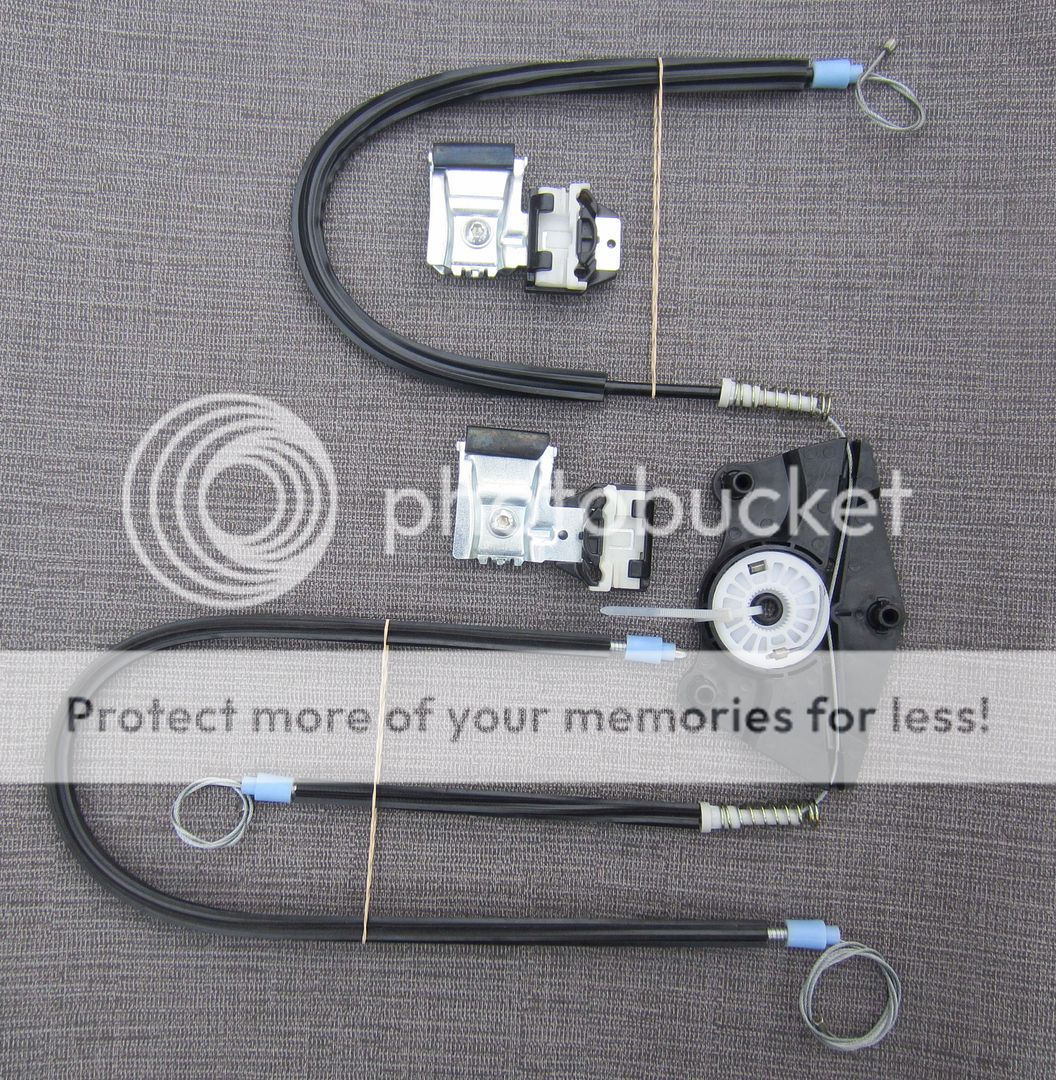 WINDOW REGULATOR REPAIR KIT CABLES CLIPS RIGHT OSF DRIVER SIDE VW